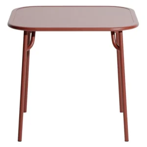 Petite Friture Terrassenmöbel | Tische^Week-End Tisch, 85 x 85 cm, Braunrot