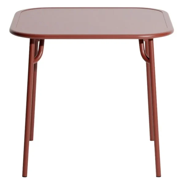 Petite Friture Terrassenmöbel | Tische^Week-End Tisch, 85 x 85 cm, Braunrot