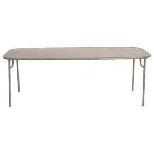 Petite Friture Terrassenmöbel | Tische^Week-end Tisch, 85 x 220 cm, Hellgrau