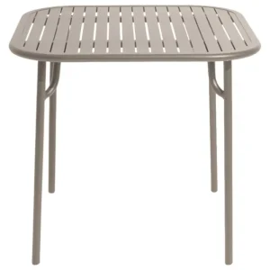 Petite Friture Terrassenmöbel | Tische^Week-end Tisch, 85 x 85 cm, Hellgrau