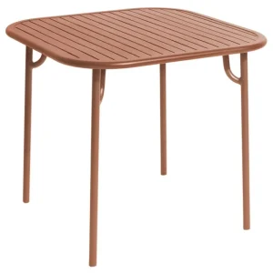 Petite Friture Terrassenmöbel | Tische^Week-end Tisch, 85 x 85 cm, Terracotta