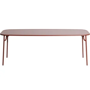 Petite Friture Terrassenmöbel | Tische^Week-End Tisch, 85 x 220 cm, Braunrot