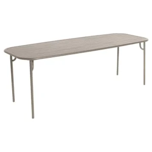 Petite Friture Terrassenmöbel | Tische^Week-end Tisch, 85 x 220 cm, Hellgrau