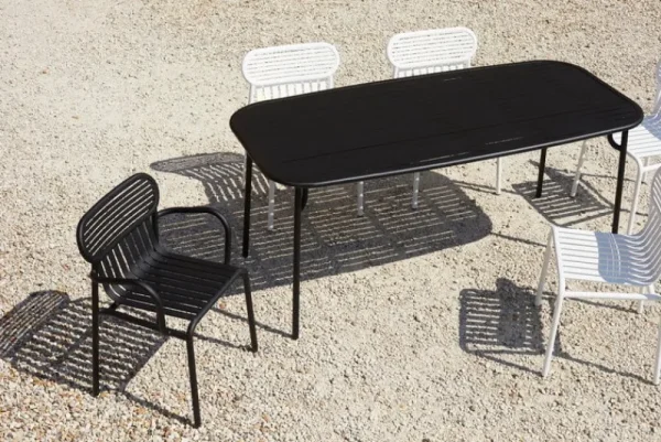Petite Friture Terrassenmöbel | Tische^Week-end Tisch, 85 x 180 cm, schwarz