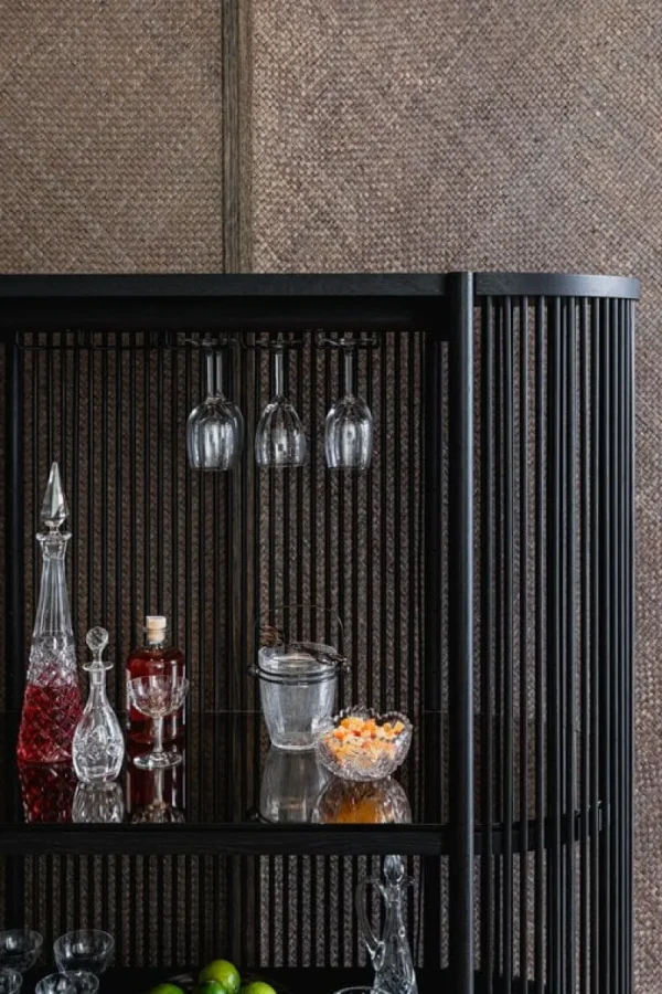 Audo Copenhagen Aufbewahrungsmöbel-Poiat Bastone Barschrank, Schwarz