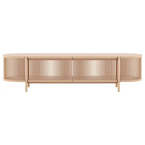 Poiat Aufbewahrungsmöbel-Bastone Sideboard mit Türen, niedrig, Eiche