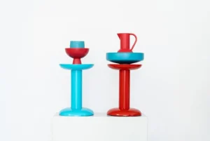 FDB Mu00f8bler Tische | Sitzgelegenheiten-Raawii Thing Hocker, Karminrot