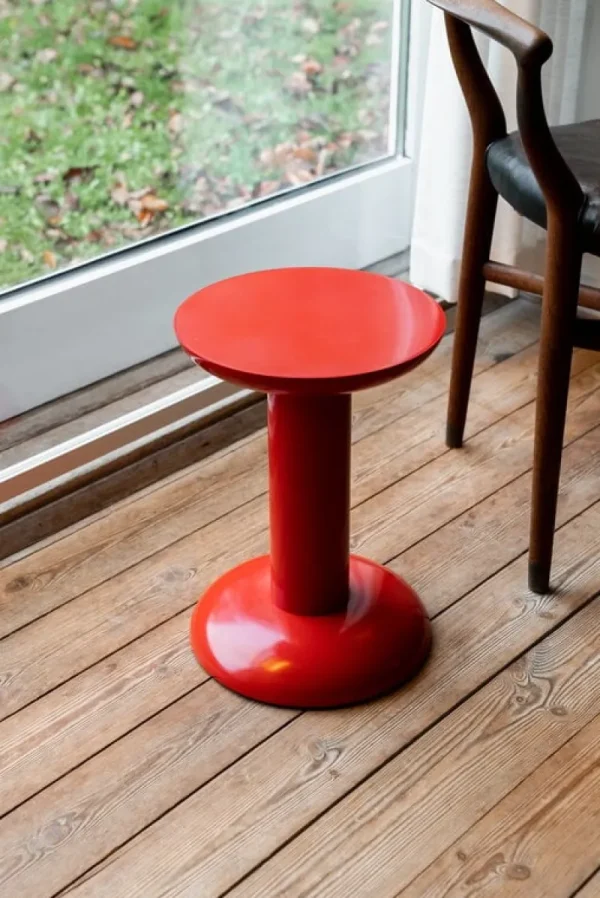FDB Mu00f8bler Tische | Sitzgelegenheiten-Raawii Thing Hocker, Karminrot