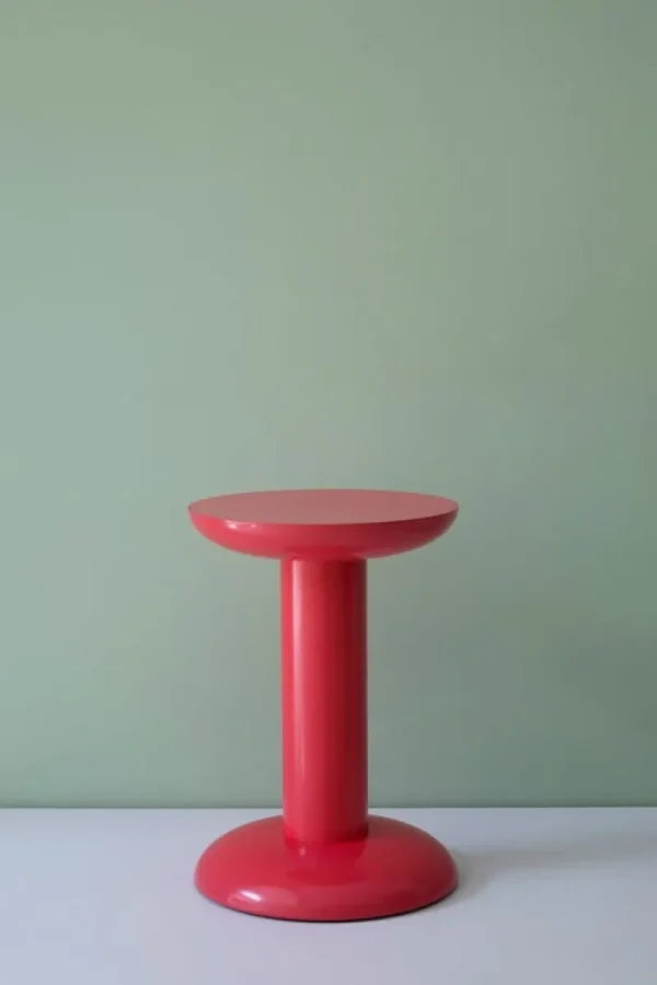 FDB Mu00f8bler Tische | Sitzgelegenheiten-Raawii Thing Hocker, Karminrot