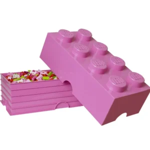 Room Copenhagen Aufbewahrungsbehälter^Lego Storage Brick 8, mittelpink