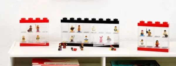 Kinder Room Copenhagen Spielzeug | Aufbewahrungsbehälter^Lego Vitrine, klein, rot