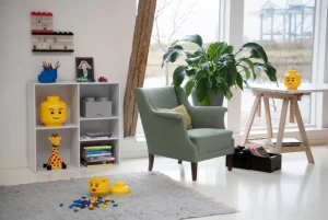 Kinder Room Copenhagen Spielzeug | Aufbewahrungsbehälter^Lego Vitrine, klein, rot