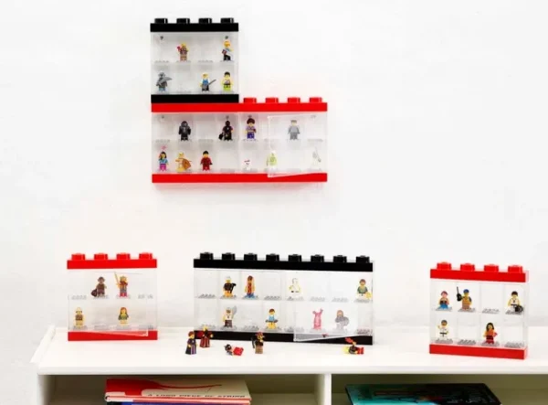 Kinder Room Copenhagen Spielzeug | Aufbewahrungsbehälter^Lego Vitrine, klein, rot