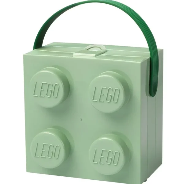 Room Copenhagen Sport- Und Outdoor-produkte^Lunchbox Lego mit Griff, sandgrün