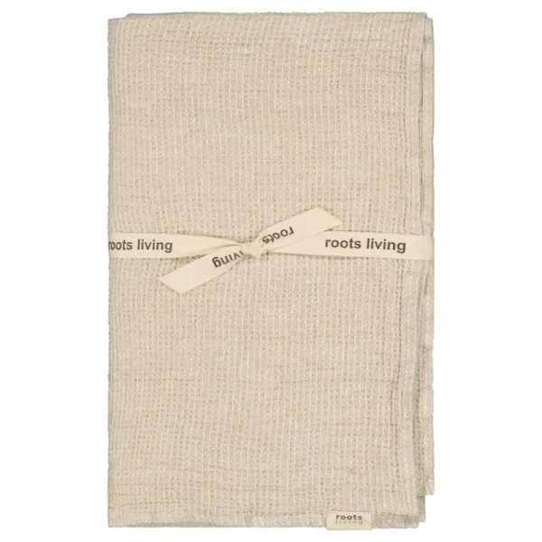 Roots Living Badezimmertextilien^Waffle Badehandtuch, 85 x 160 cm, Natur