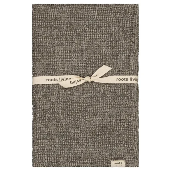 Roots Living Badezimmertextilien^Waffle Badehandtuch, 85 x 160 cm, Anthrazit