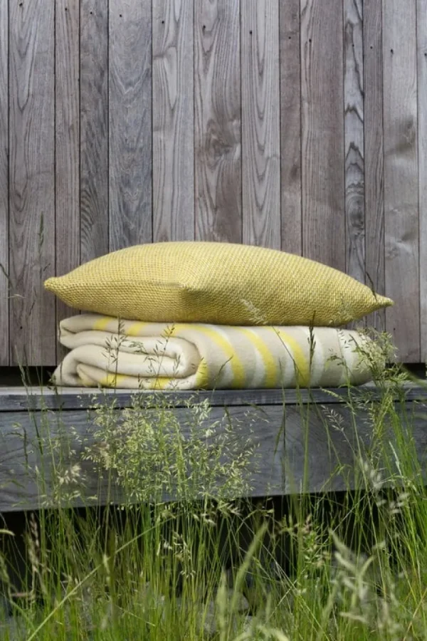 Ru00f8ros Tweed Decken Und Überwürfe^Røros Tweed Bislett Überwurf 200 x 135 cm, Lemon Tart
