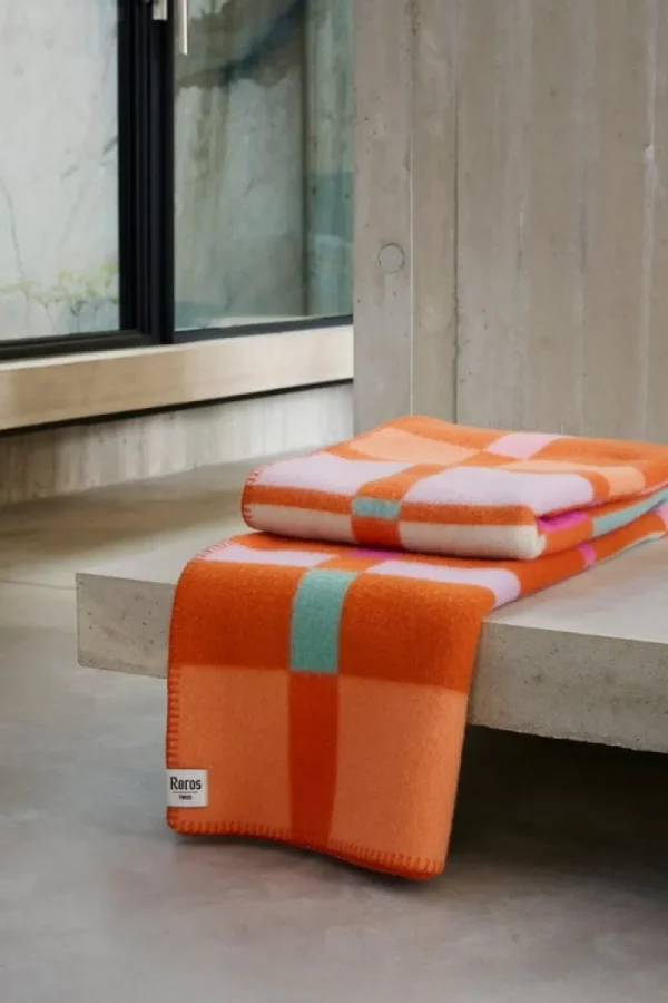 Ru00f8ros Tweed Decken Und Überwürfe^Røros Tweed City Decke, 135 x 200 cm, orange