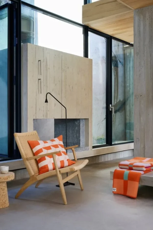 Ru00f8ros Tweed Decken Und Überwürfe^Røros Tweed City Decke, 135 x 200 cm, orange