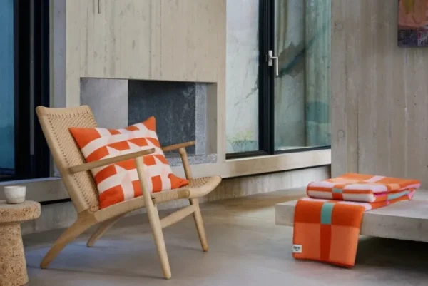 Ru00f8ros Tweed Decken Und Überwürfe^Røros Tweed City Decke, 135 x 200 cm, orange