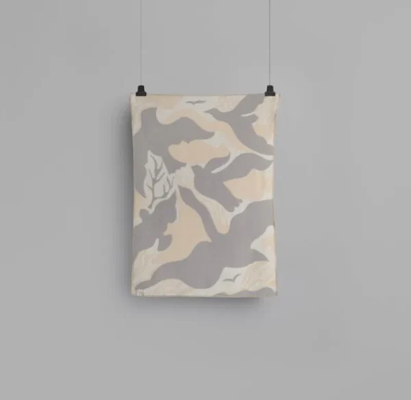 Kinder Ru00f8ros Tweed Textilien Für Kinder | Decken Und Überwürfe^Røros Tweed Fugl og fisk Wolldecke, 100 x 135 cm, grau - beige
