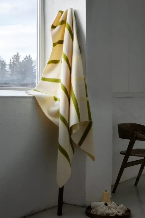 Ru00f8ros Tweed Decken Und Überwürfe^Røros Tweed Knut Decke, 135 x 200 cm, Limettengrün