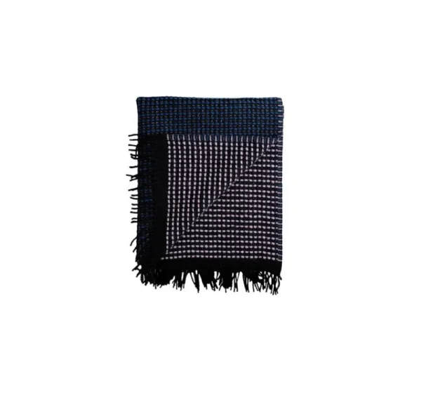 Ru00f8ros Tweed Decken Und Überwürfe^Røros Tweed Lofoten Überwurf, 210 x 150 cm, Hellviolett – Petrolblau