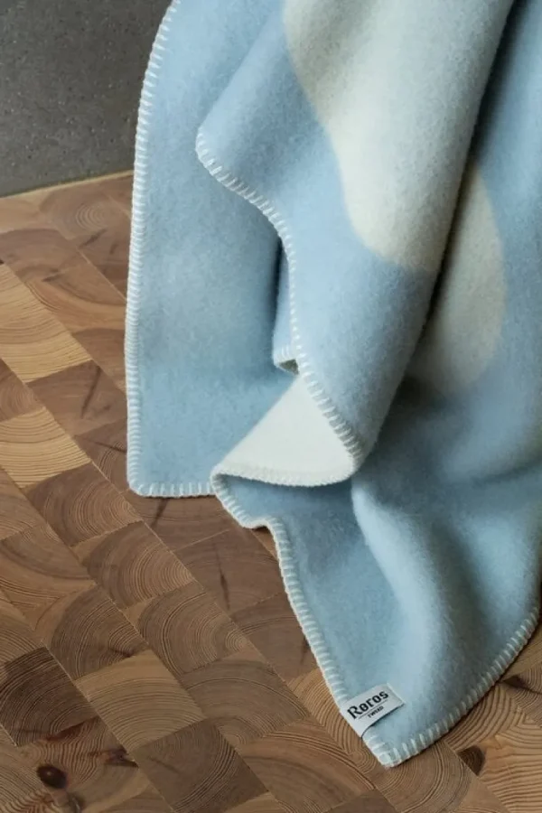 Ru00f8ros Tweed Decken Und Überwürfe^Røros Tweed Moon Überwurf, 135 x 200 cm, blauer Halbmond
