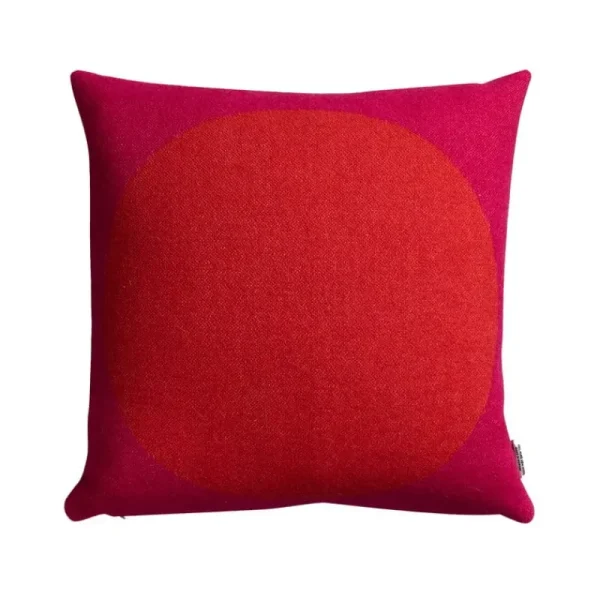 Kinder Ru00f8ros Tweed Textilien Für Kinder | Kissen^Røros Tweed Åsmund Bold Kissen, 50 x 50 cm, Rot – Türkis
