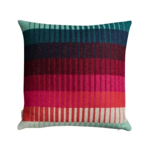 Ru00f8ros Tweed Kissen^Røros Tweed Åsmund Gradient Kissen, 50 x 50 cm, Rot – Türkis