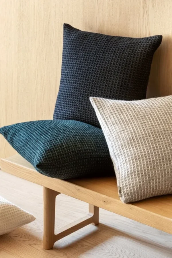 Ru00f8ros Tweed Kissen^Røros Tweed Vega Kissen, 50 × 50 cm, Grau