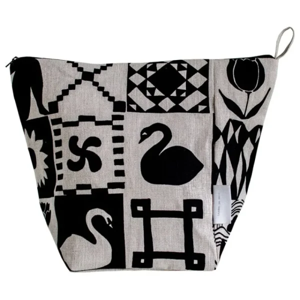 Saana ja Olli Taschen | Kultur- Und Kosmetikbeutel^Kaukana kotoa Kulturbeutel, Beige - Schwarz
