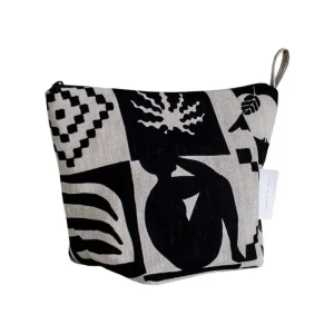 Saana ja Olli Taschen | Kultur- Und Kosmetikbeutel^Kaukana kotoa Kulturbeutel, Beige - Schwarz