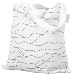 Saana ja Olli Taschen^Rakkauden Meri Canvastasche, Weiß - Schwarz