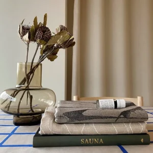 Saana ja Olli Taschen^Rakkauden Meri Canvastasche, Beige – Weiß