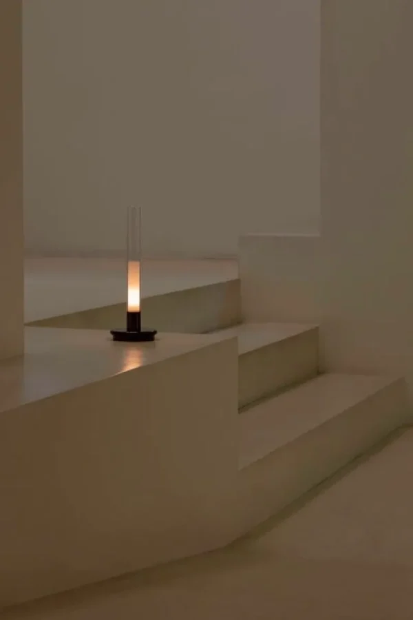 New Works Tragbare Lampen-Santa & Cole Sylvestrina Tischleuchte, tragbar, Transparent - Schwarz