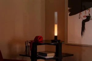 New Works Tragbare Lampen-Santa & Cole Sylvestrina Tischleuchte, tragbar, Transparent - Schwarz