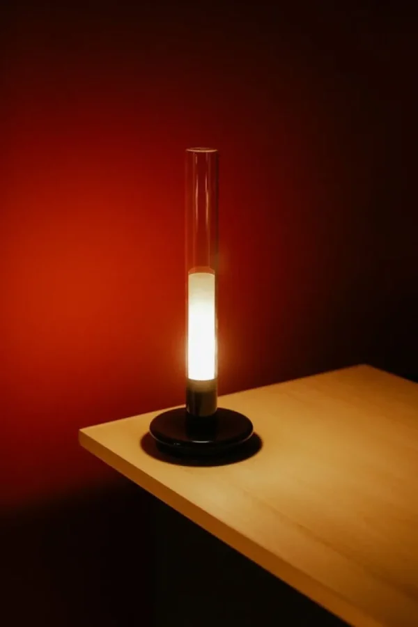 New Works Tragbare Lampen-Santa & Cole Sylvestrina Tischleuchte, tragbar, Transparent - Schwarz