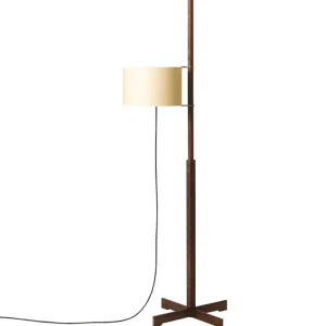 Warm Nordic Stehleuchten-Santa & Cole TMM Stehleuchte, Nussbaum - Beige