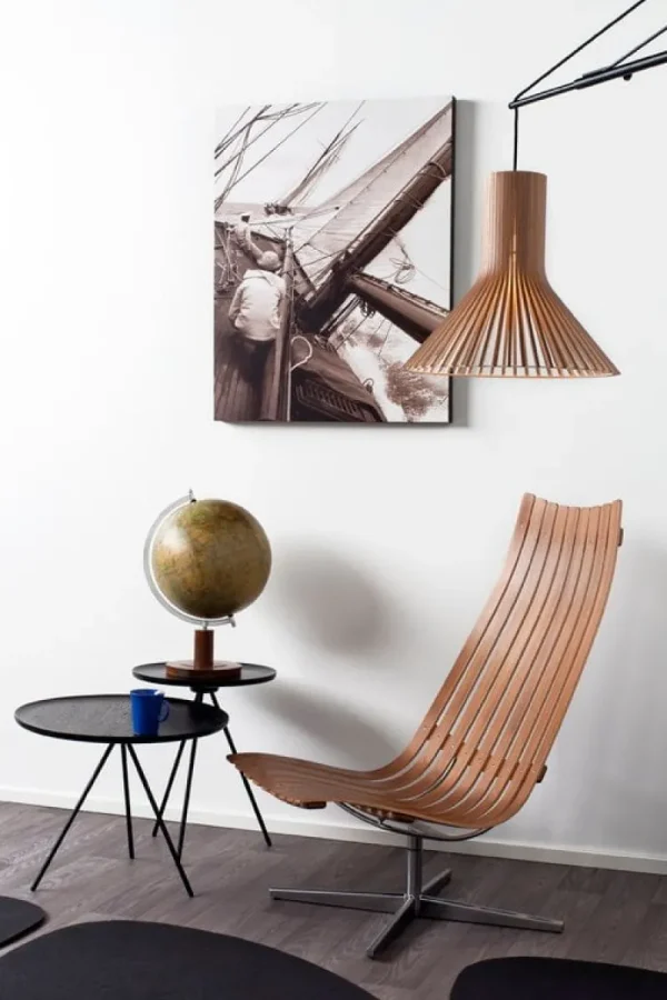 Tom Dixon Deckenleuchten-Secto Design Puncto 4203 Pendelleuchte, Nussbaum