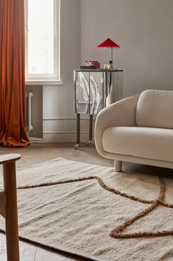 Sera Helsinki Teppiche Und Läufer^Vuoristo Teppich, gewebt, Naturweiß - Braun