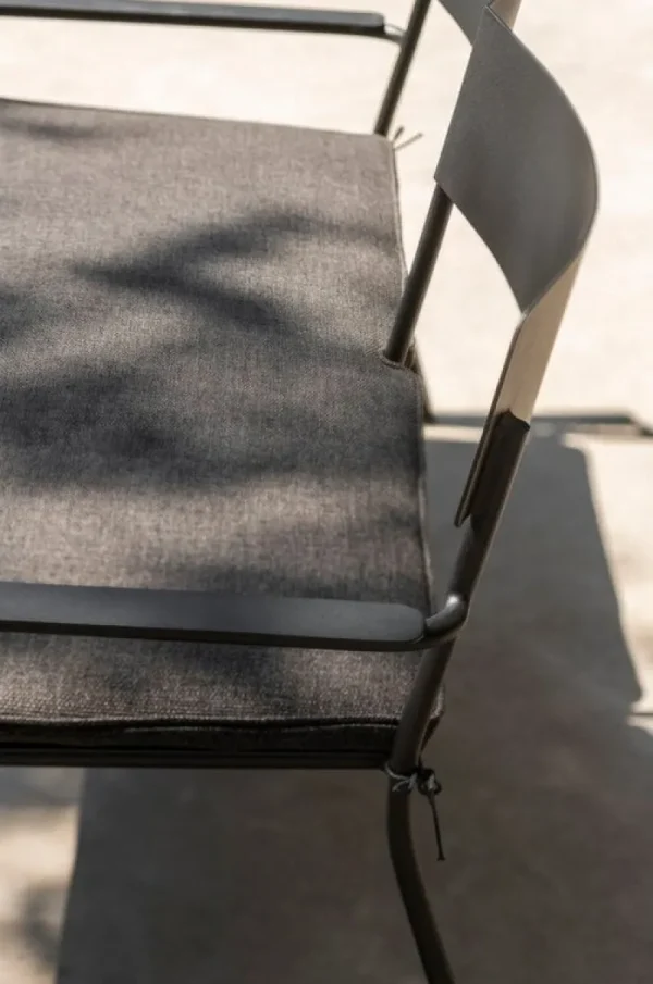 Serax Terrassenmöbel^August 2-Sitzer-Bank mit Rückenlehne, Schwarz