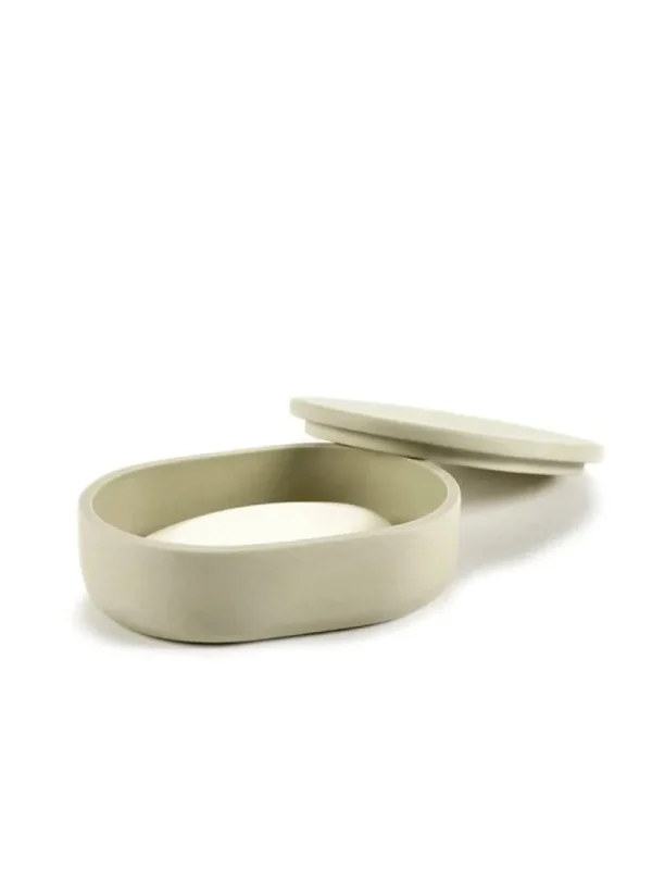 Serax Badezimmeraccessoires^Cose Behälter mit Deckel, oval, S, Beige