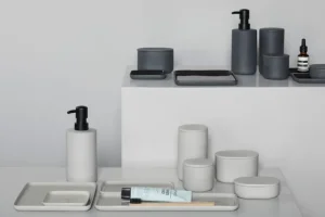 Serax Badezimmeraccessoires^Cose Tablett, quadratisch, Dunkelgrau