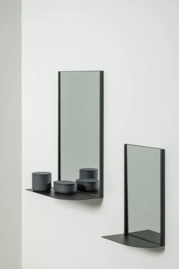 ferm LIVING Spiegel-Serax Cover Up Spiegel, S, Schwarz