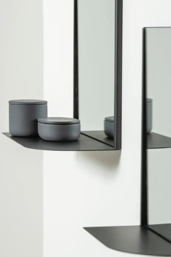 ferm LIVING Spiegel-Serax Cover Up Spiegel, S, Schwarz