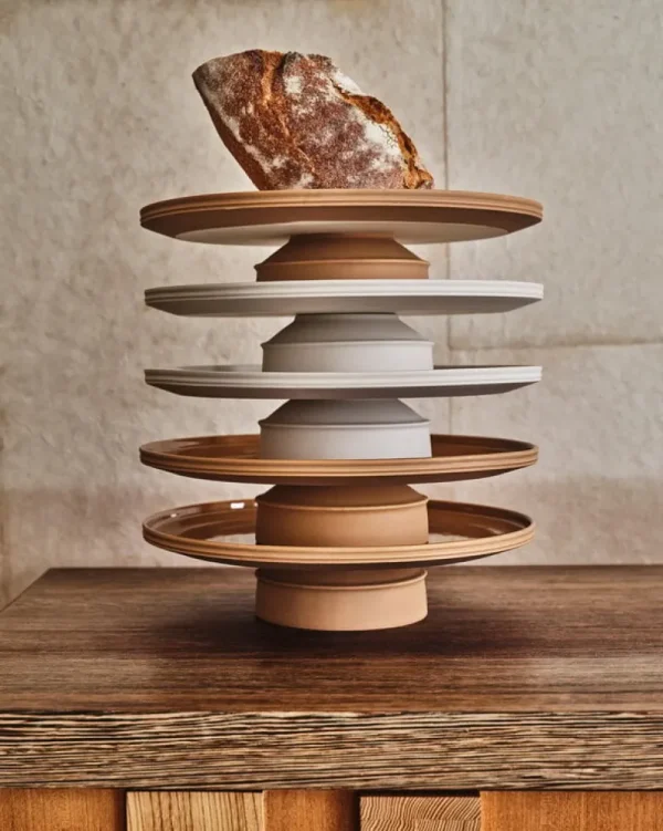Serax Geschirr^Dune Tortenständer, 33 cm, Alabaster