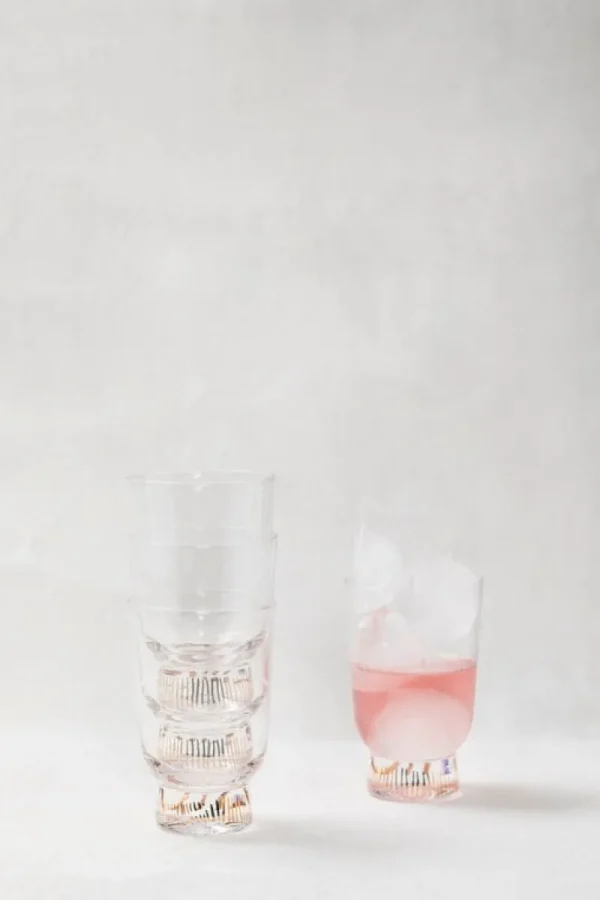 Serax Gläser Und Tassen^Feast Glas, 330 ml, 4 Stück, goldene Streifen