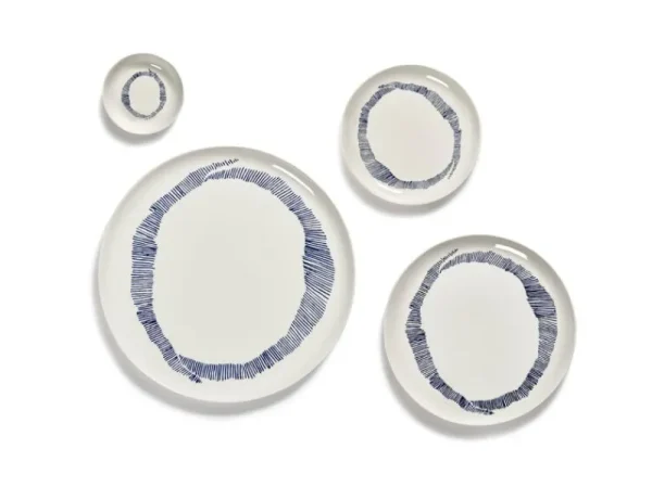 Serax Geschirr | Dekorationsgegenstände^Feast Teller, 11,5 cm, 4 Stück, Weiß - Blau