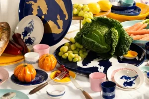 Serax Geschirr^Feast Teller, tief, 2 Stück, Blau - Weiß